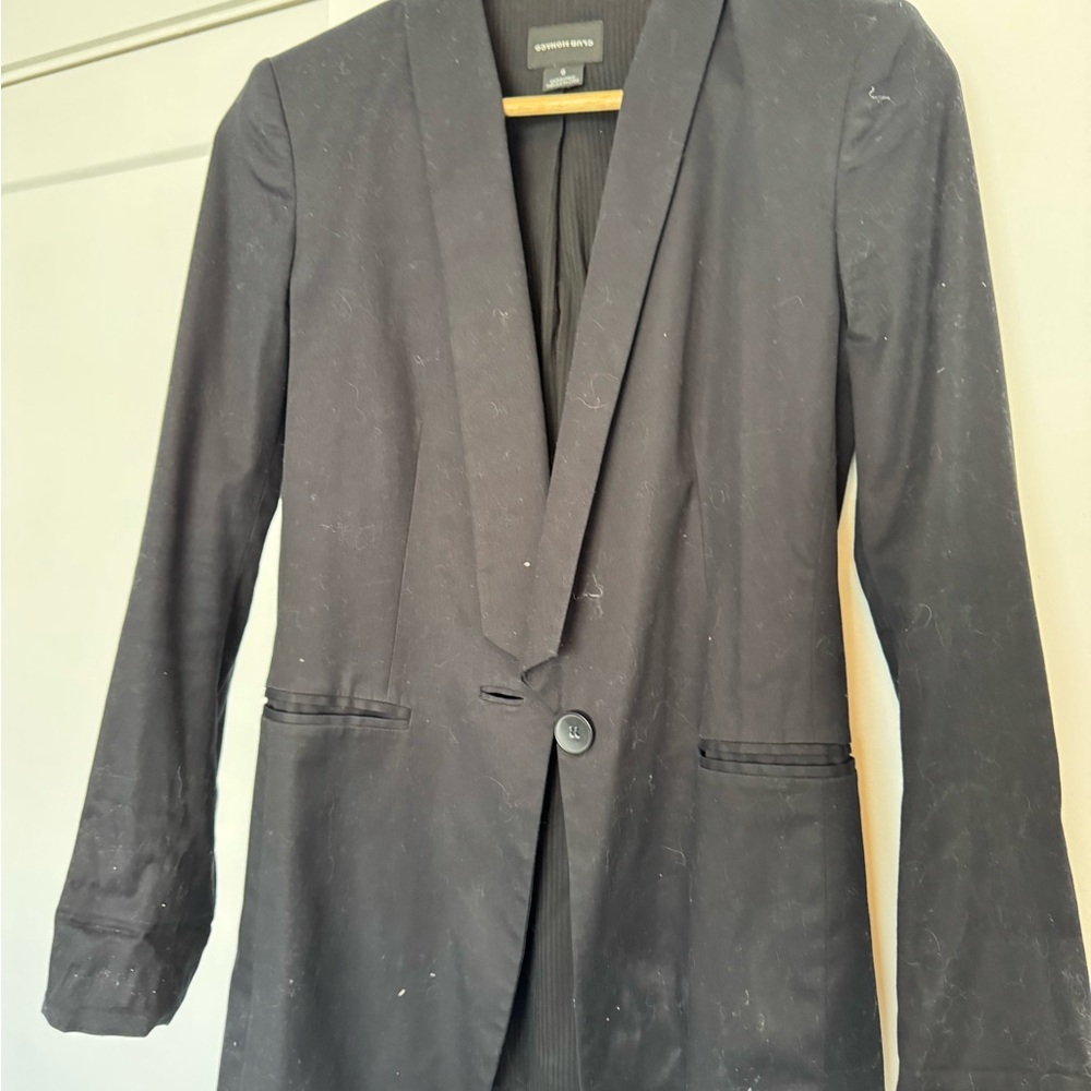 Club Monaco Black Blazer with Single Button